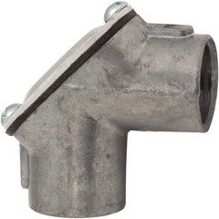 Hubbell-Raco - 1/2" Trade, Die Cast Zinc Threaded Angled Rigid/Intermediate (IMC) Conduit Coupling - Makers Industrial Supply