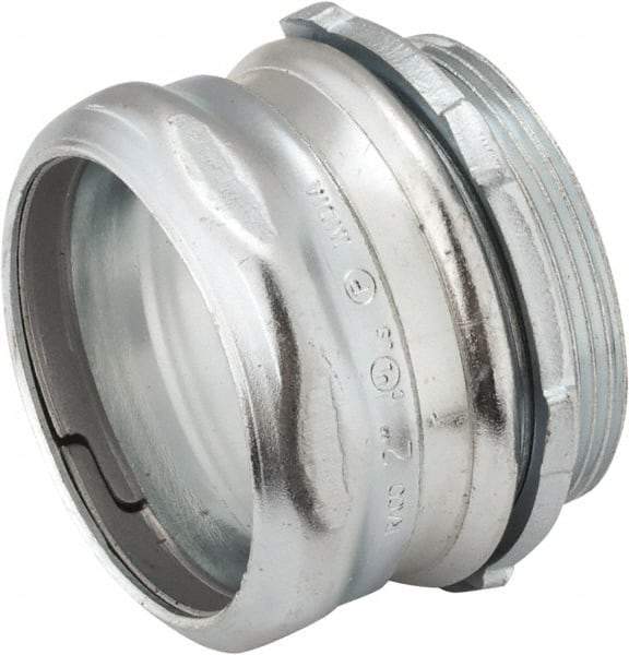 Hubbell-Raco - 1-1/2" Trade, Steel Compression Straight EMT Conduit Connector - Makers Industrial Supply