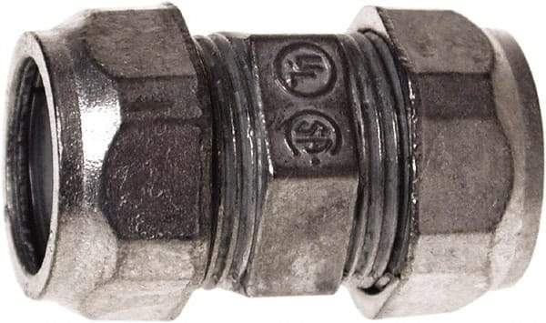 Hubbell-Raco - 2" Trade, Die Cast Zinc Compression Straight EMT Conduit Coupling - Makers Industrial Supply