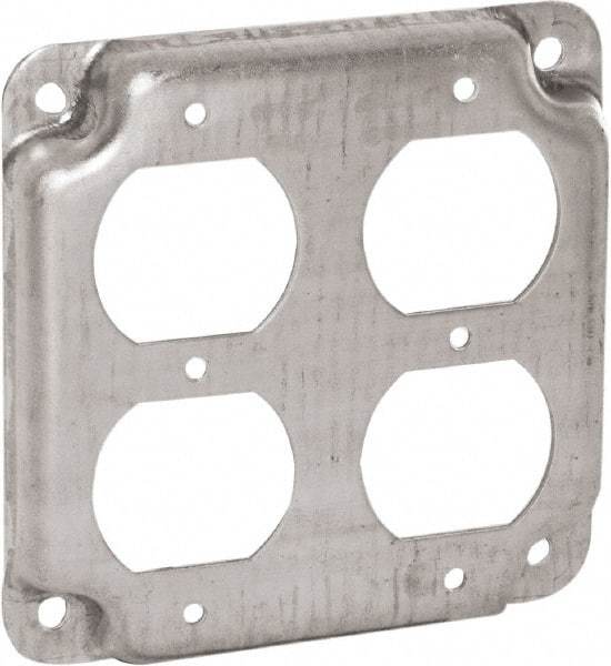 Hubbell-Raco - Electrical Outlet Box Steel Cover - Includes Mounting Hardware - Makers Industrial Supply