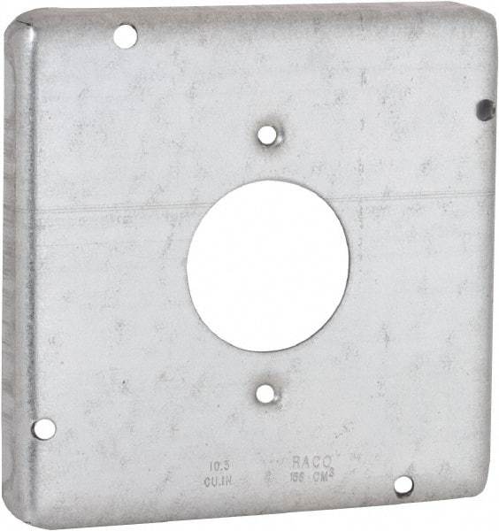 Hubbell-Raco - Electrical Outlet Box Steel Cover - Includes Mounting Hardware - Makers Industrial Supply