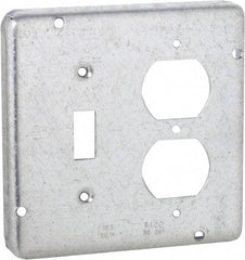 Hubbell-Raco - Electrical Outlet Box Steel Cover - Includes Mounting Hardware - Makers Industrial Supply