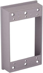 Hubbell-Raco - 1 Gang, 1" Knockouts, Aluminum Rectangle Device Box - 4-23/32" Overall Height x 1.031" Overall Depth, Weather Resistant - Makers Industrial Supply