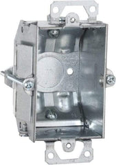 Hubbell-Raco - 1 Gang, (1) 1/2" Knockout, Steel Rectangle Switch Box - 4-7/32" Overall Height x 3" Overall Width x 2-1/4" Overall Depth - Makers Industrial Supply