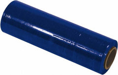 Made in USA - 18" x 1,500' 80 Gauge Blue Cast Hand Stretch Film - Makers Industrial Supply