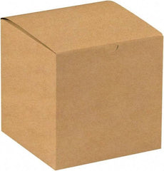 Made in USA - 7" Wide x 7" Long x 7" High Square Chipboard Box - 1 Wall, Kraft (Color) - Makers Industrial Supply