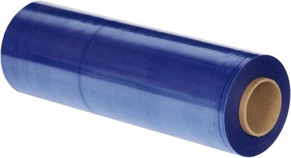 Made in USA - 18" x 1,500' 100 Gauge Blue UVI Hand Stretch Film - Makers Industrial Supply