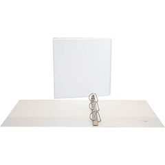 Universal One - 375 Sheet Capacity, 8-1/2 x 11", View Ring Binder - Polypropylene, White - Makers Industrial Supply