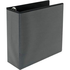 Universal One - 780 Sheet Capacity, 8-1/2 x 11", View Ring Binder - Polypropylene, Black - Makers Industrial Supply