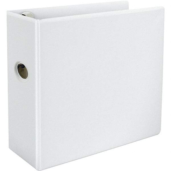 Universal One - 1,050 Sheet Capacity, 8-1/2 x 11", View Ring Binder - Polypropylene, White - Makers Industrial Supply