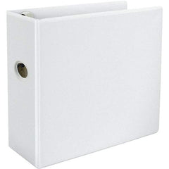 Universal One - 1,050 Sheet Capacity, 8-1/2 x 11", View Ring Binder - Polypropylene, White - Makers Industrial Supply