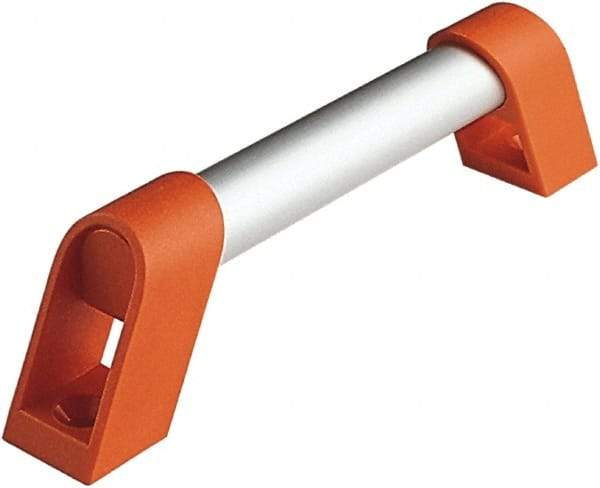 Electro Hardware - 19.68" Between Centers 0.33" Hole, Plastic/Aluminum Tubular Pull Handle - 1.26" Handle Width, 2.36" Handle Height, 20.81" OAL, 0.98" Handle Diam, Plastic Finish - Makers Industrial Supply