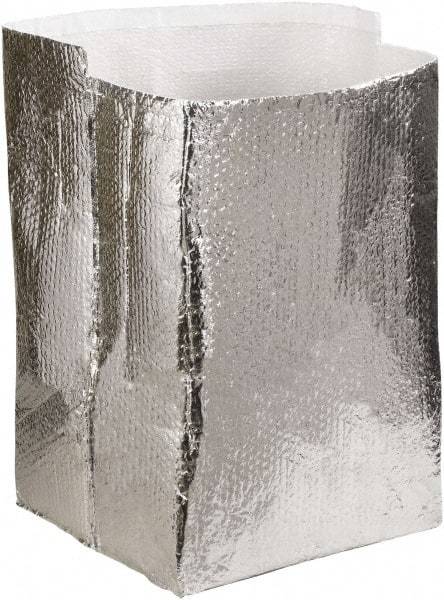 Made in USA - 18" Long x 18" Wide x 18" High x 3/16" Thick Box Liner - Silver, Case - Makers Industrial Supply