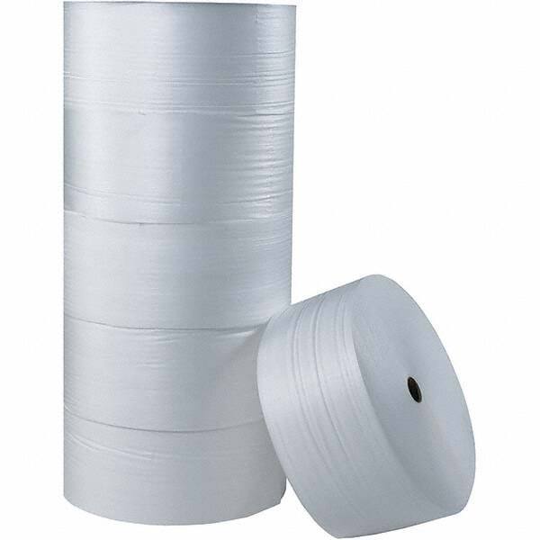 Made in USA - 250' Long x 12" Wide x 1/4" Thick, Foam Roll - White - Makers Industrial Supply