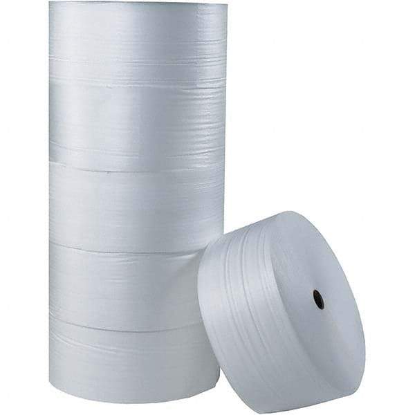 Made in USA - 250' Long x 18" Wide x 1/4" Thick, Foam Roll - White - Makers Industrial Supply