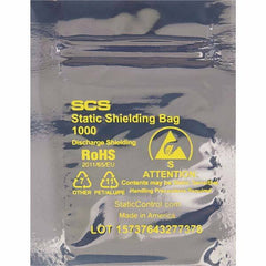 Made in USA - 5" Long x 4" Wide, 3.1 mil Thick, Self Seal Static Shield Bag - Transparent, Metal-In, Standard Grade - Makers Industrial Supply