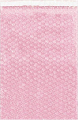 Value Collection - 8-1/2" Long x 6" Wide, Adhesive Flap Antistatic Bubble Pouch - Pink, Standard Grade - Makers Industrial Supply