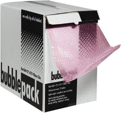 Made in USA - 2,100" Long x 12" Wide, Antistatic Bubble Roll - Pink, Standard Grade - Makers Industrial Supply