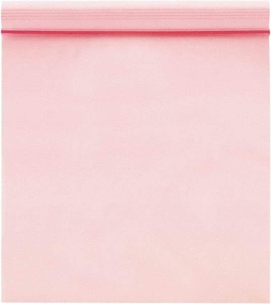 Value Collection - 3" Long x 2" Wide, 4 mil Thick, Self Seal Antistatic Poly Bag - Pink, Heavy-Duty Grade - Makers Industrial Supply