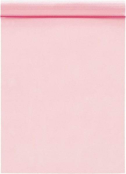 Value Collection - 10" Long x 8" Wide, 2 mil Thick, Self Seal Antistatic Poly Bag - Pink, Standard Grade - Makers Industrial Supply