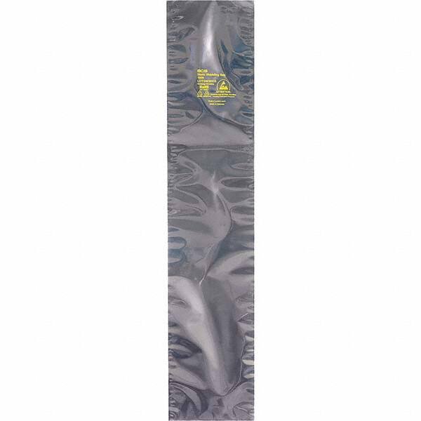 Made in USA - 24" Long x 8" Wide, 3.1 mil Thick, Open Top Static Shield Bag - Transparent, Metal-In, Standard Grade - Makers Industrial Supply