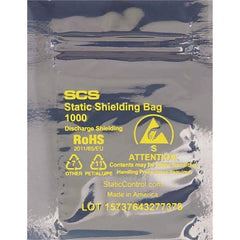 Made in USA - 20" Long x 15" Wide, 3.1 mil Thick, Self Seal Static Shield Bag - Transparent, Metal-In, Standard Grade - Makers Industrial Supply