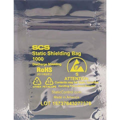 Made in USA - 16" Long x 12" Wide, 3.1 mil Thick, Self Seal Static Shield Bag - Transparent, Metal-In, Standard Grade - Makers Industrial Supply