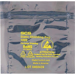 Made in USA - 12" Long x 12" Wide, 3.1 mil Thick, Self Seal Static Shield Bag - Transparent, Metal-In, Standard Grade - Makers Industrial Supply