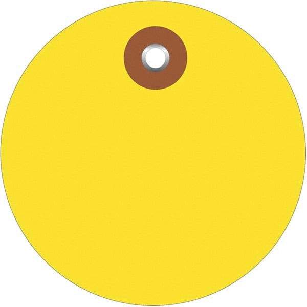 Made in USA - Safety & Facility Blank Tag - Yellow Vinyl - Makers Industrial Supply