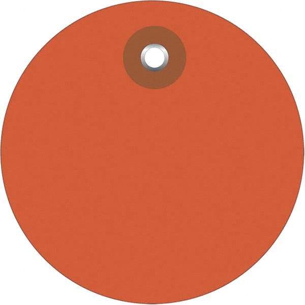 Made in USA - Safety & Facility Blank Tag - Orange Vinyl - Makers Industrial Supply