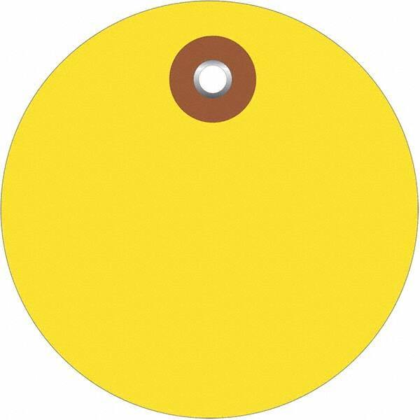 Made in USA - Safety & Facility Blank Tag - Yellow Vinyl - Makers Industrial Supply