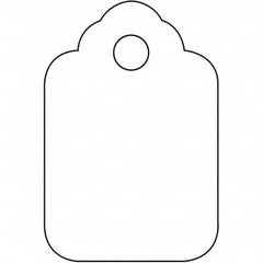 Made in USA - 1-1/8" High x 1-3/4" Long, Safety & Facility Blank Tag - White Cardstock - Makers Industrial Supply