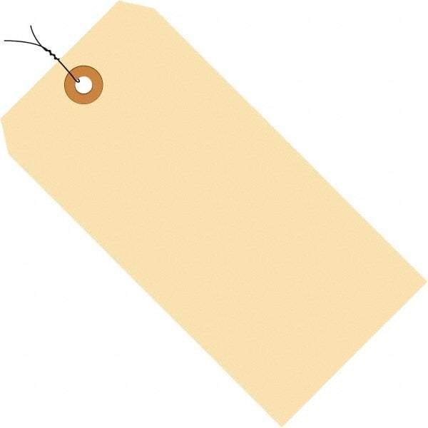 Made in USA - 4-3/4" High x 2-3/8" Long, Safety & Facility Blank Tag - Manila Cardstock - Makers Industrial Supply