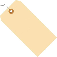 Made in USA - 5-3/4" High x 2-7/8" Long, Safety & Facility Blank Tag - Manila Cardstock - Makers Industrial Supply