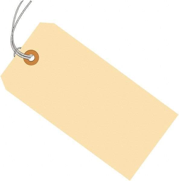 Made in USA - 4-1/4" High x 2-1/8" Long, Safety & Facility Blank Tag - Manila Cardstock - Makers Industrial Supply