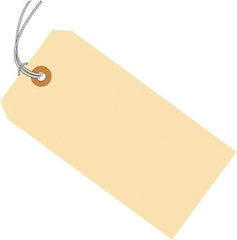 Made in USA - 7-1/2" High x 3-3/4" Long, Safety & Facility Blank Tag - Manila Cardstock - Makers Industrial Supply