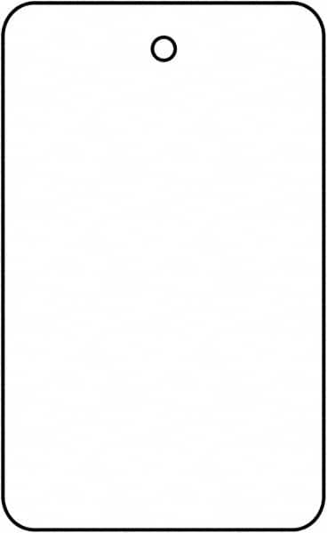 Made in USA - 1-3/4" High x 2-7/8" Long, Safety & Facility Blank Tag - White Cardstock - Makers Industrial Supply