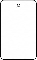 Made in USA - 1-3/4" High x 2-7/8" Long, Safety & Facility Blank Tag - White Cardstock - Makers Industrial Supply