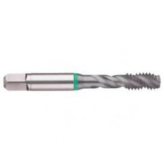 7/8-9 2B 4-Flute Cobalt Green Ring Semi-Bottoming 40 degree Spiral Flute Tap-TiCN - Makers Industrial Supply