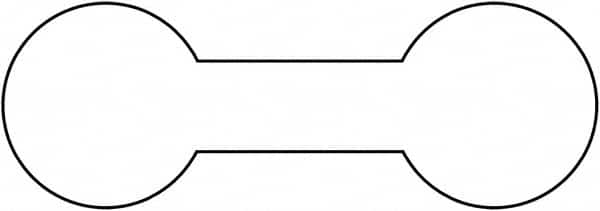 Made in USA - 5/16" High x 7/16" Long, Safety & Facility Blank Tag - White Cardstock - Makers Industrial Supply