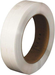 Made in USA - 9,000' Long x 1/2" Wide, Coil Case Polypropylene Strapping - 300 Lb Capacity, 0.017" Thick - Makers Industrial Supply