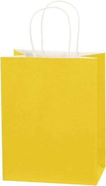 Made in USA - Kraft Grocery Bag - 8 x 4-1/2 x 10-1/4, Buttercup - Makers Industrial Supply