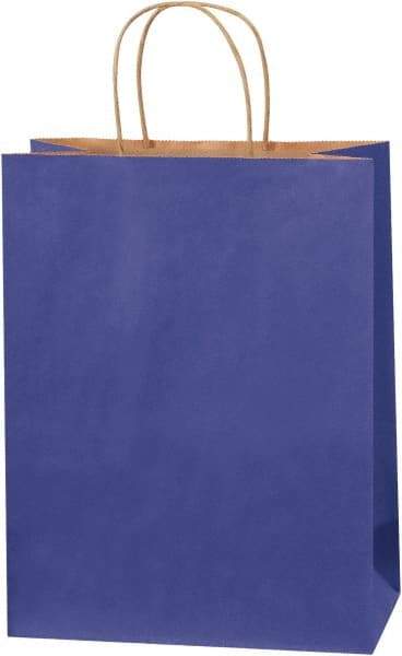 Made in USA - Kraft Grocery Bag - 10 x 5 x 13, Blue - Makers Industrial Supply