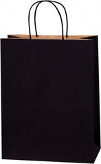 Made in USA - Kraft Grocery Bag - 10 x 5 x 13, Black - Makers Industrial Supply