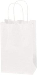 Made in USA - Kraft Grocery Bag - 5-1/4 x 3-1/4 x 8-3/8, White - Makers Industrial Supply