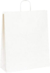 Made in USA - Kraft Grocery Bag - 16 x 6 x 19-1/4, White - Makers Industrial Supply