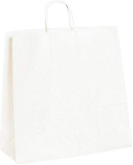 Made in USA - Kraft Grocery Bag - 16 x 6 x 15-3/4, White - Makers Industrial Supply