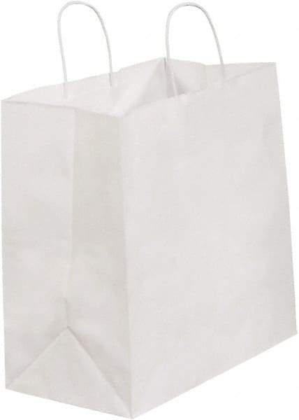 Made in USA - Kraft Grocery Bag - 13 x 7 x 13, White - Makers Industrial Supply