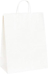 Made in USA - Kraft Grocery Bag - 13 x 7 x 17, White - Makers Industrial Supply