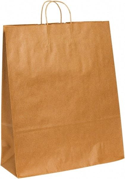 Made in USA - Kraft Grocery Bag - 16 x 6 x 19-1/4, Kraft - Makers Industrial Supply